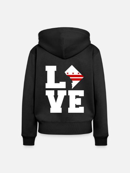 Washington-skyline - Frauen Premium Bio Zip Hoodie - Schwarz