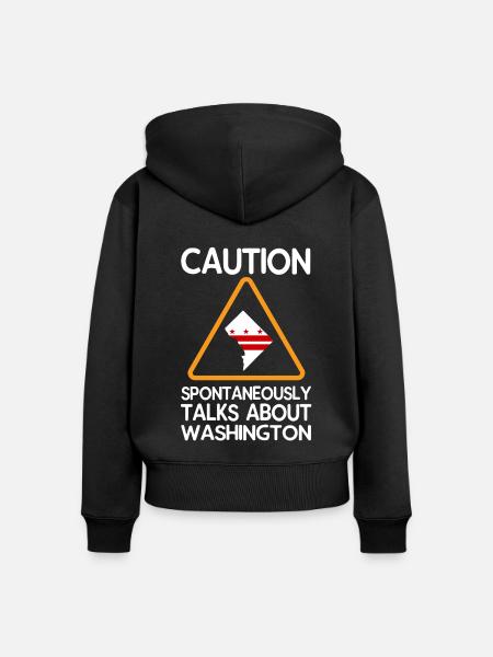 Washington-skyline - Frauen Premium Bio Zip Hoodie - Schwarz