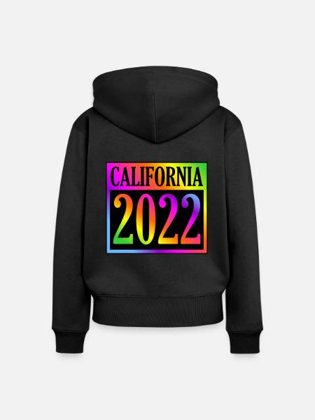 Kalifornien 2022 Geschenk - Frauen Premium Bio Zip Hoodie - Schwarz