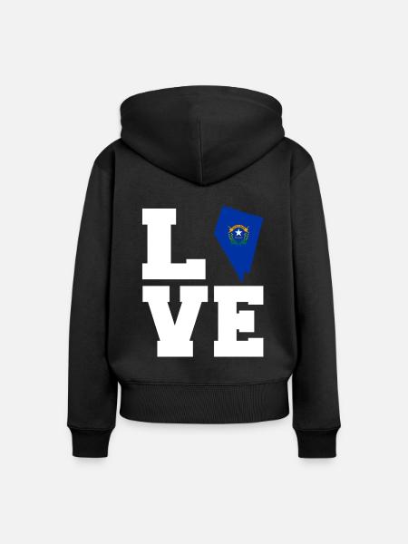 Nevada wurzel geschenk - Frauen Premium Bio Zip Hoodie - Schwarz