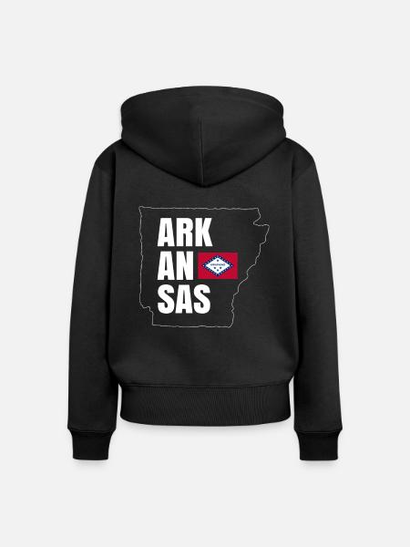 Geschenk Des Staates Arkansas - Frauen Premium Bio Zip Hoodie - Schwarz