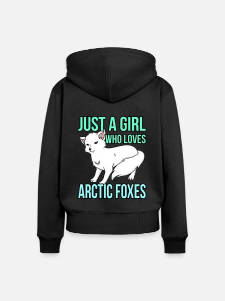 Polarfuchs - Frauen Premium Bio Zip Hoodie - Schwarz