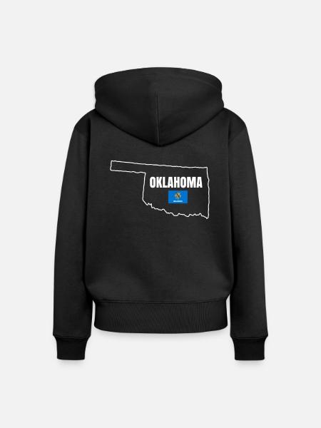 Oklahoma haus geschenk - Frauen Premium Bio Zip Hoodie - Schwarz