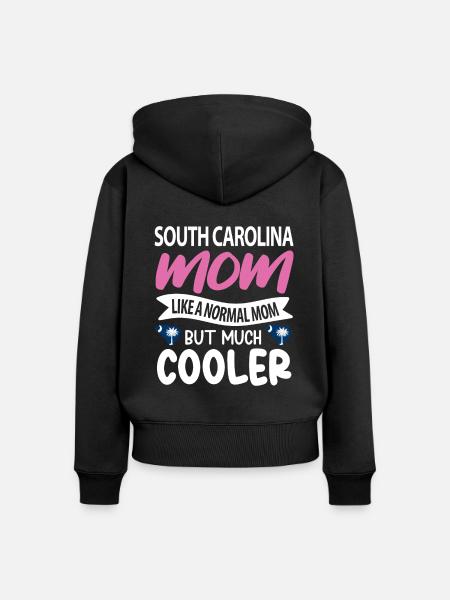 South Carolina mama geschenk - Frauen Premium Bio Zip Hoodie - Schwarz