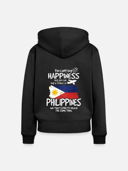 Philippinen - Frauen Premium Bio Zip Hoodie - Schwarz