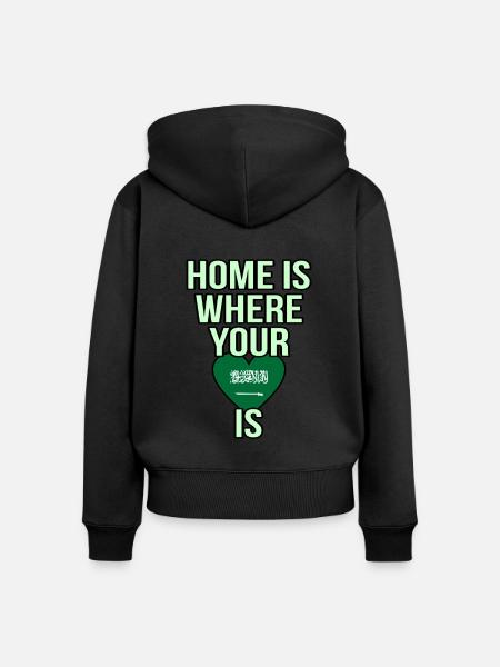 Saudi arabien - Frauen Premium Bio Zip Hoodie - Schwarz