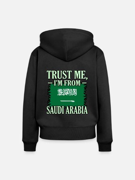 Saudi arabien - Frauen Premium Bio Zip Hoodie - Schwarz