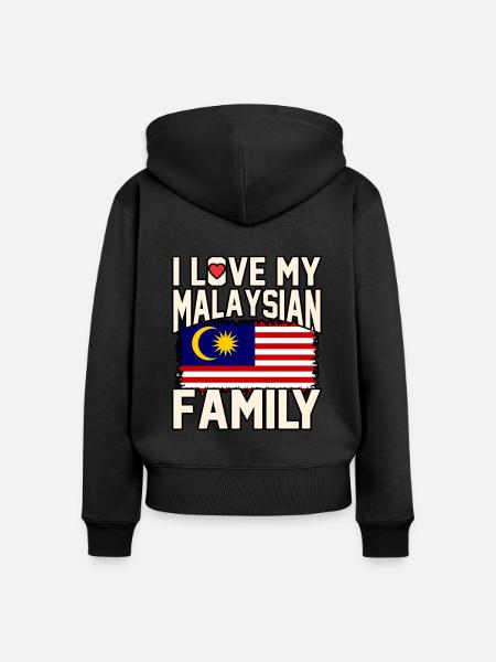 Malaysia - Frauen Premium Bio Zip Hoodie - Schwarz