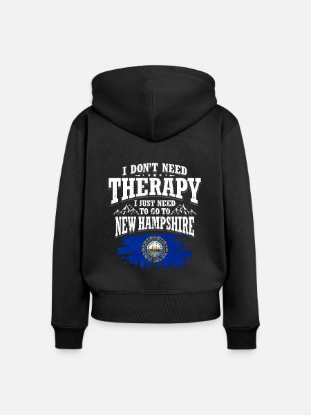 New Hampshire - Frauen Premium Bio Zip Hoodie - Schwarz