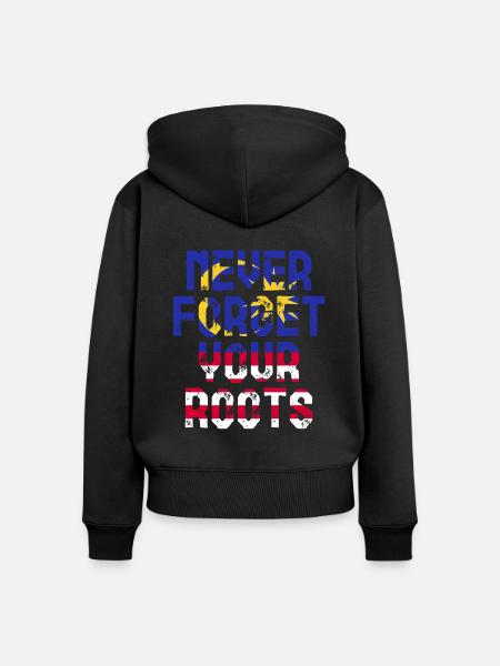 Malaysia - Frauen Premium Bio Zip Hoodie - Schwarz