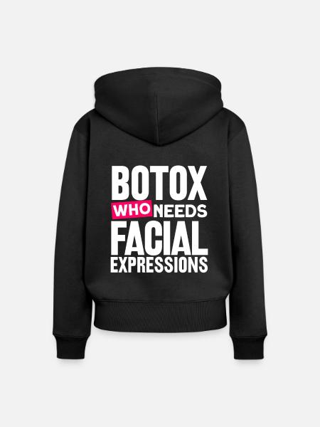 Botox - Frauen Premium Bio Zip Hoodie - Schwarz