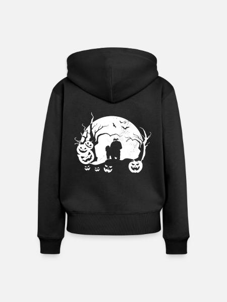Shih Tzu - Frauen Premium Bio Zip Hoodie - Schwarz