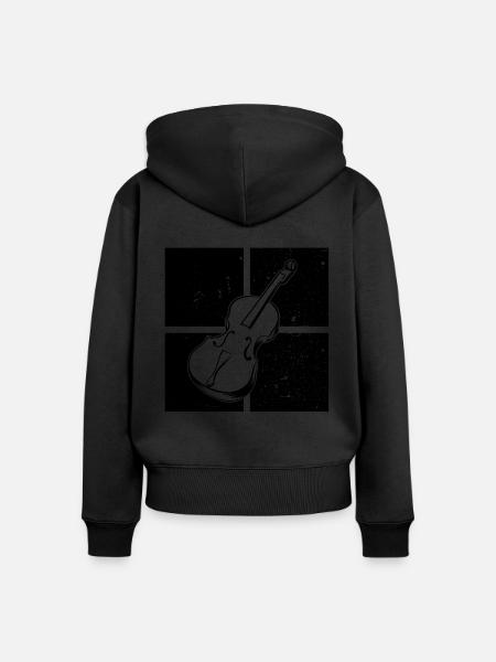 Cello Cellospieler Cellist - Frauen Premium Bio Zip Hoodie -