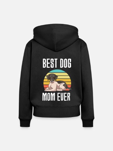 Whippet - Frauen Premium Bio Zip Hoodie - Schwarz