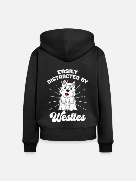 West highland terrier - Frauen Premium Bio Zip Hoodie - Schwarz