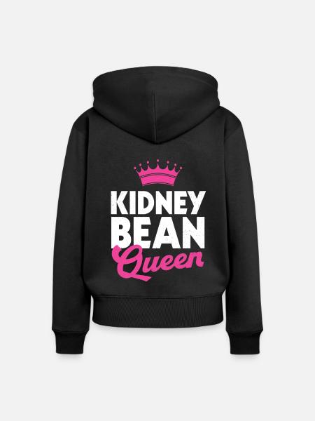 Kidney Bohnen - Frauen Premium Bio Zip Hoodie - Schwarz