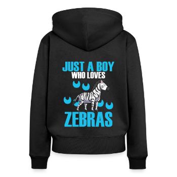 Zèbre - Sweat à capuche zippé Premium bio Femme - noir - Dos - Julia (174cm)