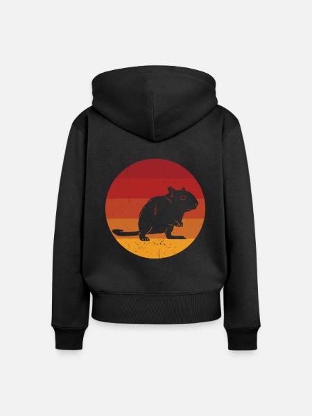 Rennmaus - Frauen Premium Bio Zip Hoodie - Schwarz