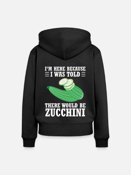 Zucchini - Frauen Premium Bio Zip Hoodie - Schwarz