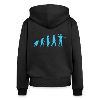 Cadeau VR de réalité virtuelle - Sweat à capuche zippé Premium bio Femme - noir - Dos - Julia (174cm)