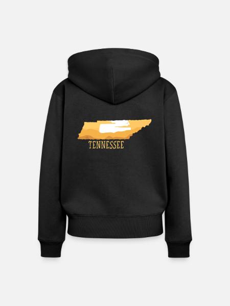 Tennessee - Frauen Premium Bio Zip Hoodie - Schwarz