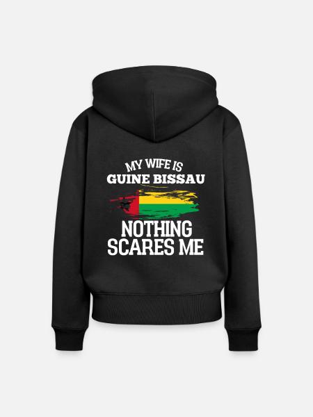 Guinea Bissau Ehefrau - Frauen Premium Bio Zip Hoodie - Schwarz