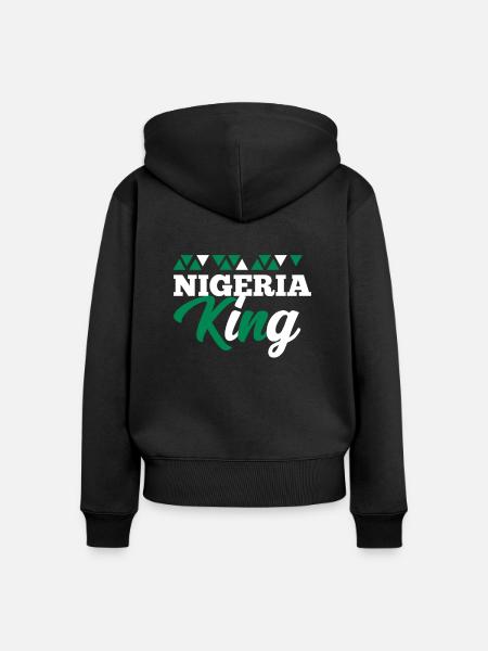 Nigeria - Frauen Premium Bio Zip Hoodie - Schwarz