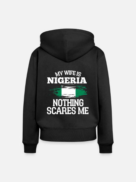 Nigeria - Frauen Premium Bio Zip Hoodie - Schwarz