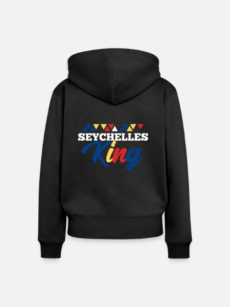 Seychellen - Frauen Premium Bio Zip Hoodie - Schwarz