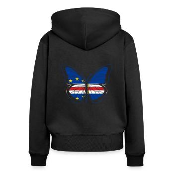Cape Verde - Women's Premium Organic Zip Hoodie - black - Back - Julia (174cm)