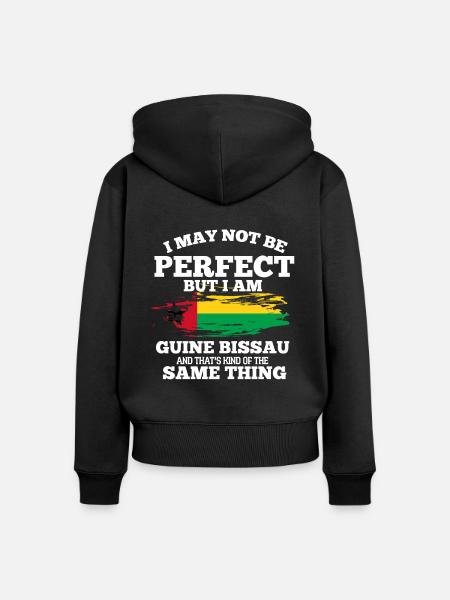 Guinea Bissau - Frauen Premium Bio Zip Hoodie - Schwarz