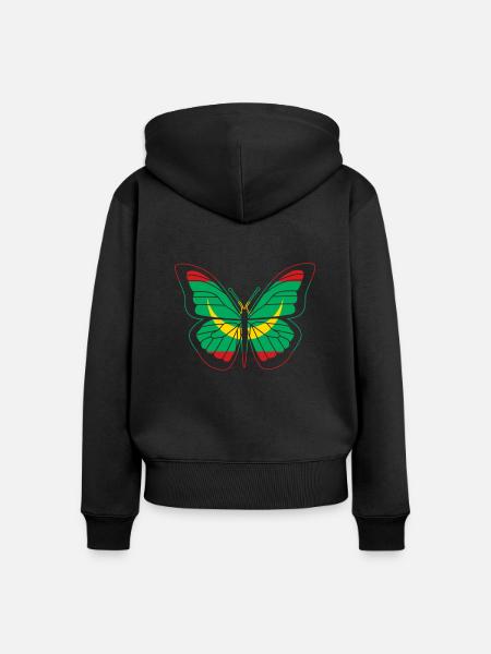 Mauretanien - Frauen Premium Bio Zip Hoodie - Schwarz