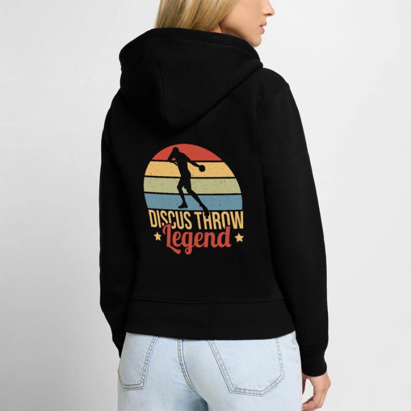 Discus Throw Discus Thrower Gift Women's Premium Organic Zip Hoodie