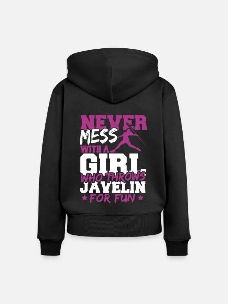 Speerwerfen Speerwerfen Geschenk - Frauen Premium Bio Zip Hoodie - Schwarz