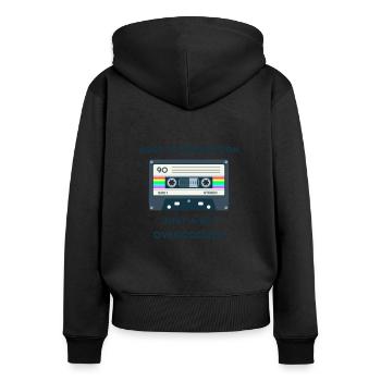 Retro -sarkastisches Alter Spruche - Frauen Premium Bio Zip Hoodie - Schwarz - Hinten - Julia (174cm)