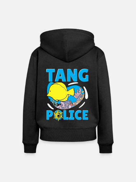 Lustiges Tang-Fisch-Geschenk - Frauen Premium Bio Zip Hoodie - Schwarz