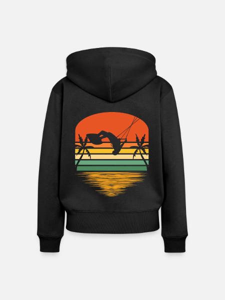 Kitesurfing - Frauen Premium Bio Zip Hoodie - Schwarz