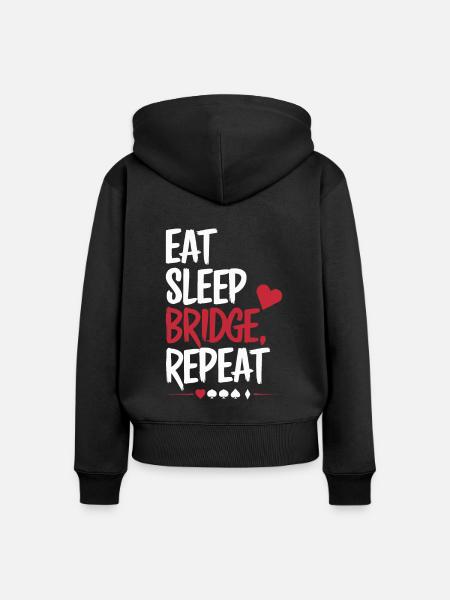 Bridge Kartenspiel Geschenk - Frauen Premium Bio Zip Hoodie - Schwarz