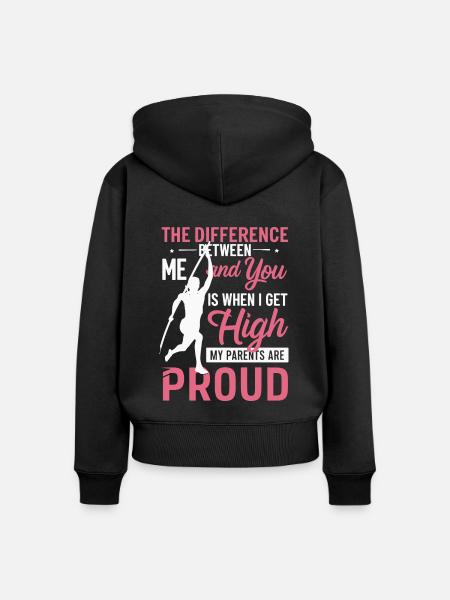 Stabhochspringer-Geschenk - Frauen Premium Bio Zip Hoodie - Schwarz