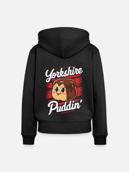 Yorkshire Pudding Geschenk - Frauen Premium Bio Zip Hoodie - Schwarz