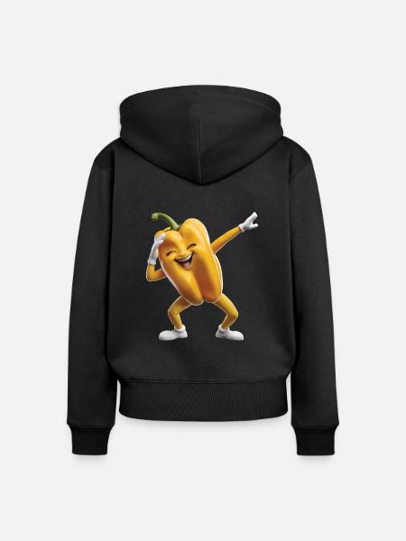 Paprika Geschenk - Frauen Premium Bio Zip Hoodie - Schwarz