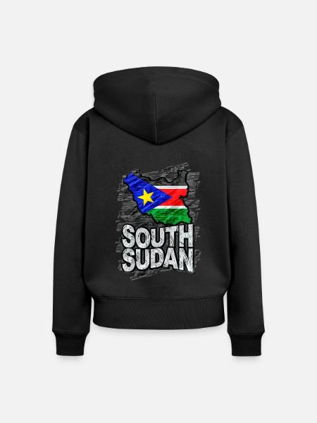 Sudan - Frauen Premium Bio Zip Hoodie - Schwarz