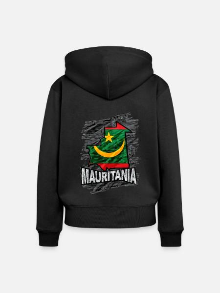 Mauretanien - Frauen Premium Bio Zip Hoodie - Schwarz