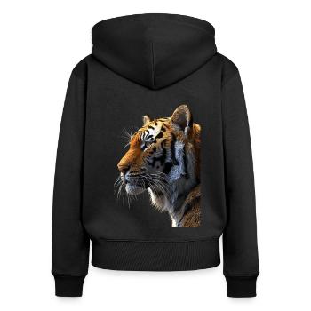 Bengal Tiger - Women's Premium Organic Zip Hoodie - black - Back - Julia (174cm)