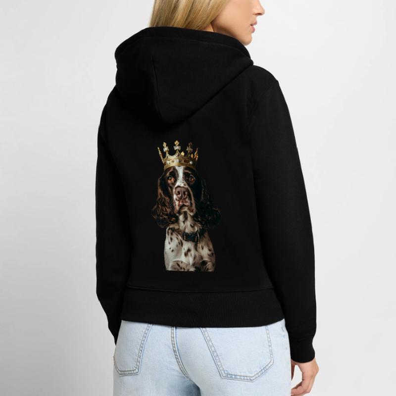 Englischer Springer Spaniel Frauen Premium Bio Zip Hoodie