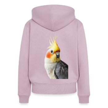 Cockatiel - Women's Premium Organic Zip Hoodie - dusky pink - Back - Julia (174cm)