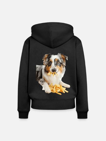 Australischer Schäferhund - Frauen Premium Bio Zip Hoodie - Schwarz