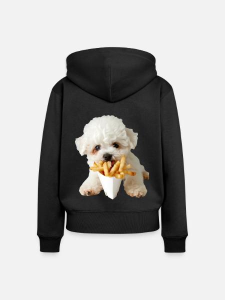 Bichon Frisé - Frauen Premium Bio Zip Hoodie - Schwarz