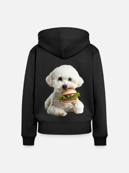 Bichon Frisé - Frauen Premium Bio Zip Hoodie - Schwarz