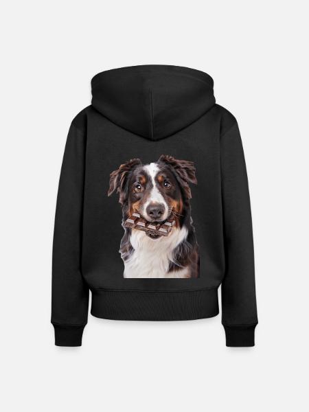 Australischer Schäferhund - Frauen Premium Bio Zip Hoodie - Schwarz